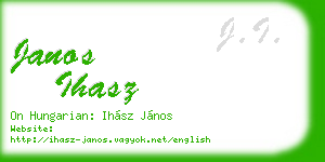 janos ihasz business card